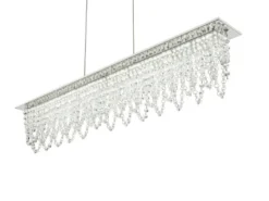 LED Kristall Pendelleuchte SCALA dimmbar mit Fernbedienung, Breite 90cm