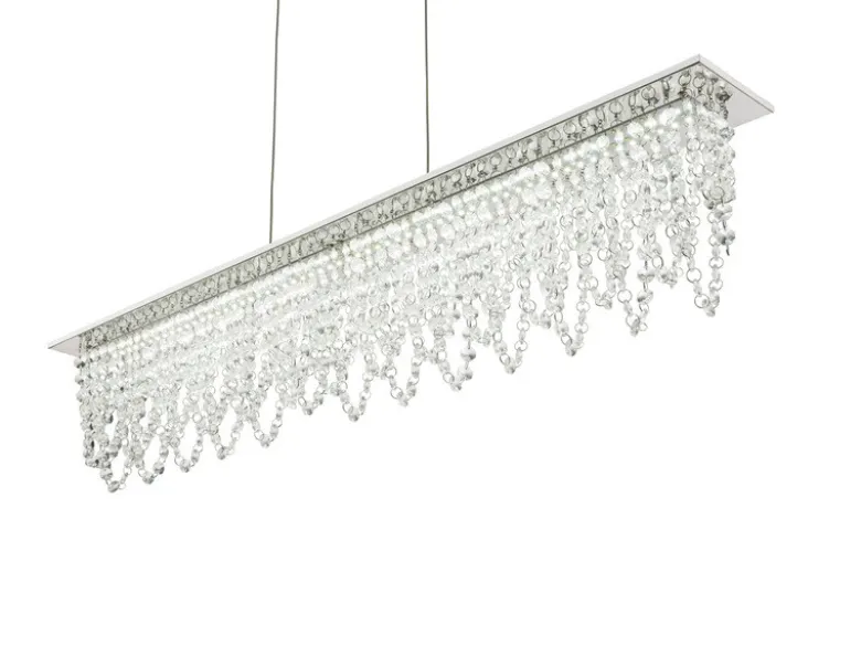 LED Kristall Pendelleuchte SCALA dimmbar mit Fernbedienung, Breite 90cm