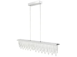 LED Kristall Pendelleuchte SCALA dimmbar mit Fernbedienung, Breite 90cm