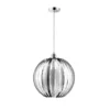 LED Kugel Pendelleuchte mit Acryllamellen Silber Chrom, Ø 40cm