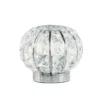 LED Kugel Tischlampe Chrom mit Glas Kristallen, Ø 16cm