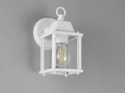 LED Landhausstil Außenwandleuchte, Wandlaterne Weiß, Höhe 22cm