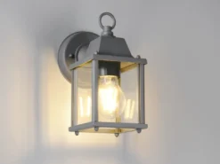 LED Landhausstil Außenwandleuchte, Wandlaterne Anthrazit, Höhe 22cm
