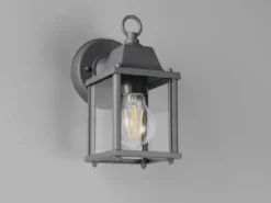 LED Landhausstil Außenwandleuchte, Wandlaterne Anthrazit, Höhe 22cm