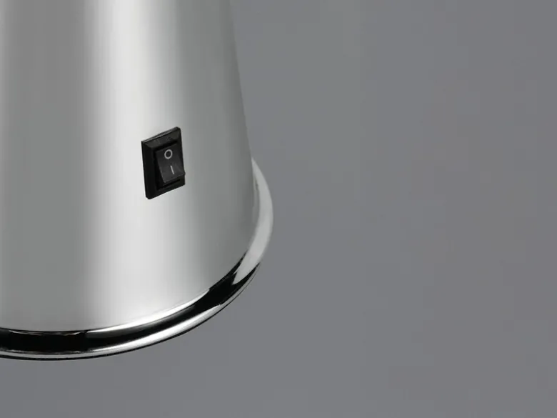 LED Lavalampe ETNA im 90er Jahre Design, Silber mit roter Lava, Höhe 39,5cm