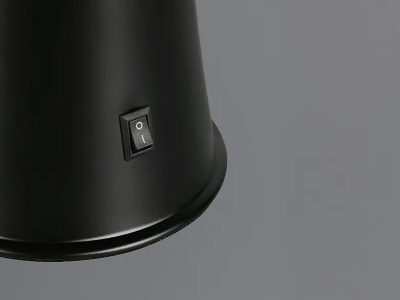 LED Lavalampe ETNA im 90er Jahre Design, Schwarz mit roter Lava, Höhe 39,5cm