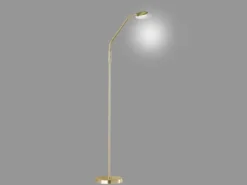 LED Leseleuchte POOL Messing dimmbar, Höhe 160cm