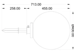 LED Leuchtkugel für den Garten mit Strom Weiß, 5m Kabel, Ø 40cm