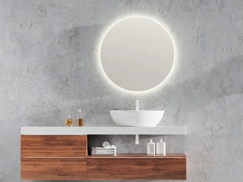 LED Lichtspiegel Bad Wandspiegel FRANZI rund Ø 60cm
