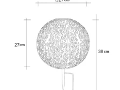 LED Metall Solarkugeln 3er SET Ø 18cm & 27cm mit Erdspieß