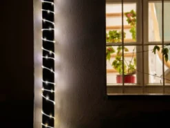 LED Mini Lichterschlauch, Lichtsensor & 6/9h Timer, Batteriebetrieb, IP44, 5m