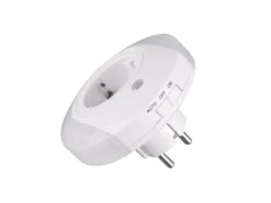 LED Nachtlicht BAILEY Plug-in mit Steckdose & Dämmerungssensor - Ø 9cm