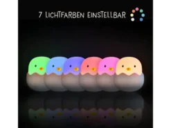 LED Nachtlicht EGGY EGG, per USB aufladbar, dimmbar, 7 Lichtfarben - Höhe 12cm