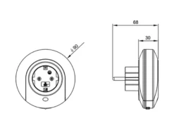 LED Nachtlichter 2er SET Plug-in mit Steckdose & Dämmerungssensor - Ø 9cm