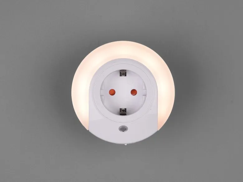 LED Nachtlichter 2er SET Plug-in mit Steckdose & Dämmerungssensor - Ø 9cm
