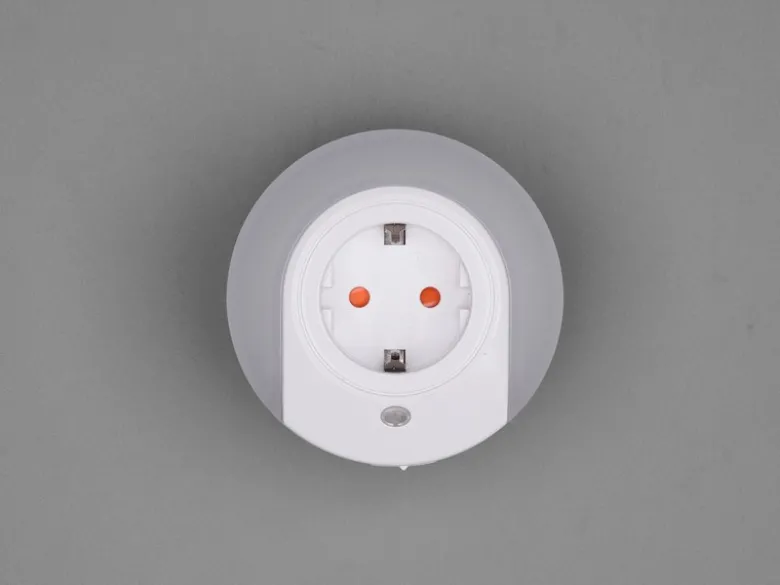 LED Nachtlichter 2er SET Plug-in mit Steckdose & Dämmerungssensor - Ø 9cm