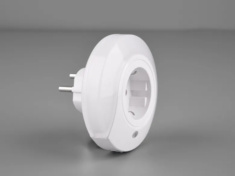 LED Nachtlichter 2er SET Plug-in mit Steckdose & Dämmerungssensor - Ø 9cm