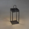 LED Outdoor Akku Tischleuchte RAVELLO Aluminium Schwarz, Höhe 30cm