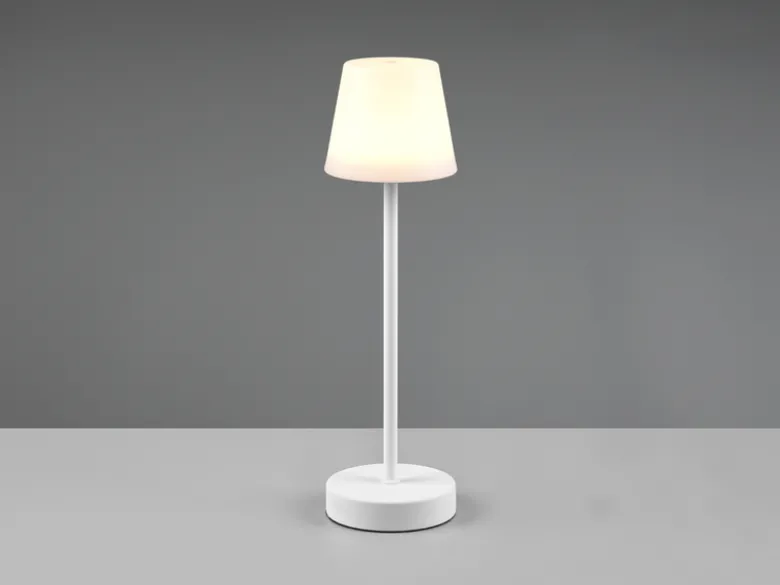 LED Outdoor Akku Tischleuchte MARTINEZ touch dimmbar, Weiß 39cm