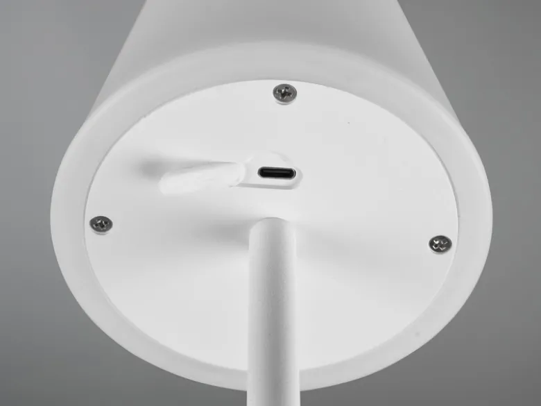 LED Outdoor Akku Tischleuchte MARTINEZ touch dimmbar, Weiß 39cm