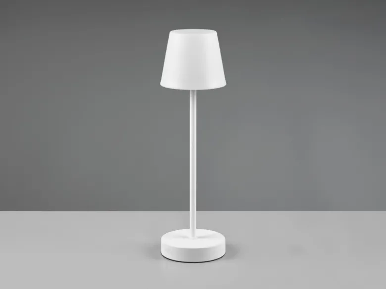 LED Outdoor Akku Tischleuchte MARTINEZ touch dimmbar, Weiß 39cm