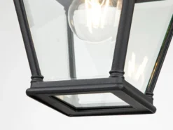 LED Outdoor Hängelampe Kettenlaterne Landhausstil, max. Höhe 141cm