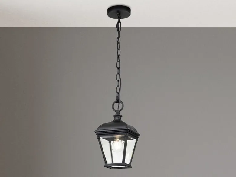 LED Outdoor Hängelampe Kettenlaterne Landhausstil, max. Höhe 141cm