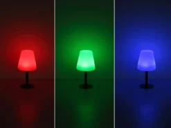 LED Outdoor Solar Tischleuchte mit RGB Farbwechsel, Höhe 30cm