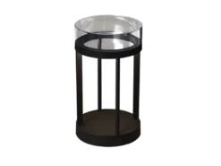 LED Outdoor Tischlaterne CHIETI per USB aufladbar, Schwarz Höhe 25cm
