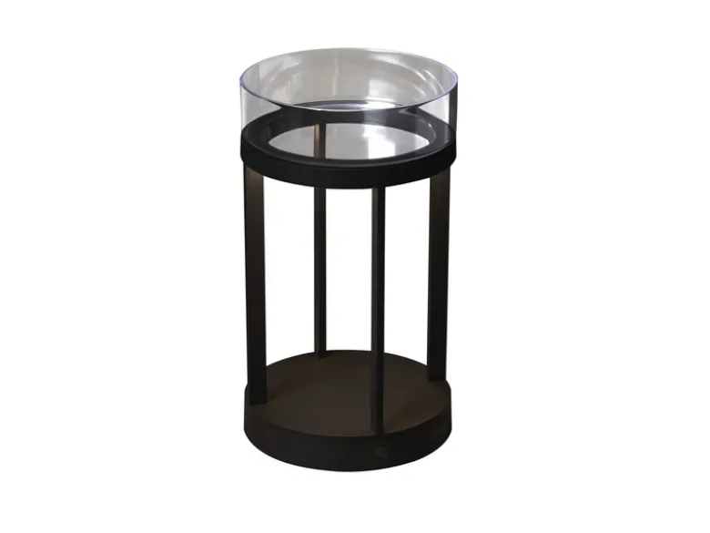 LED Outdoor Tischlaterne CHIETI per USB aufladbar, Schwarz Höhe 25cm