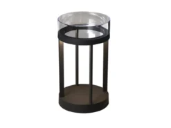 LED Outdoor Tischlaterne CHIETI per USB aufladbar, Grau Höhe 25cm