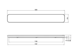 LED Panel Deckenleuchte BLANCA flach, hell & dimmbar, Warmweiß, Breite 120cm