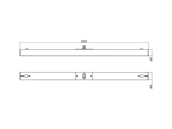LED Panel Schwarz Breite 50,5cm für 2-Phasen Schienensystem DUOline