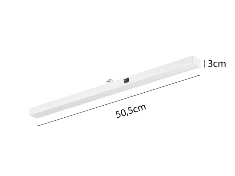 LED Panel Weiß Breite 50,5cm für 2-Phasen Schienensystem DUOline