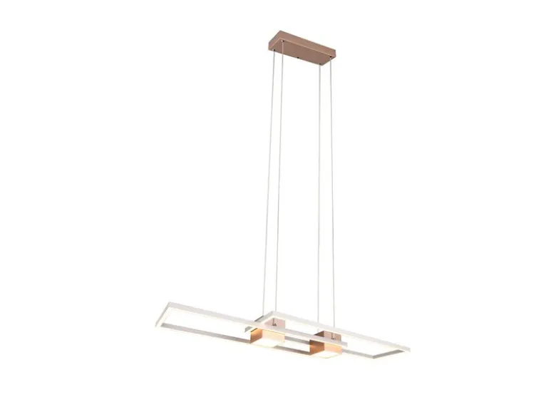 LED Pendelleuchte ALBANY Coffee mit Fernbedienung dimmbar lang, Breite 100cm