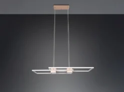 LED Pendelleuchte ALBANY Coffee mit Fernbedienung dimmbar lang, Breite 100cm