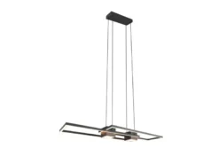 LED Pendelleuchte ALBANY Schwarz mit Fernbedienung dimmbar lang, Breite 100cm