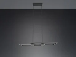 LED Pendelleuchte ALBANY Schwarz mit Fernbedienung dimmbar lang, Breite 100cm