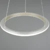 LED Pendelleuchte AMADOR Metall Silber, dimmbar & Lichtfarbe einstellbar Ø 45cm