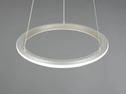 LED Pendelleuchte AMADOR Metall Silber, dimmbar & Lichtfarbe einstellbar Ø 45cm