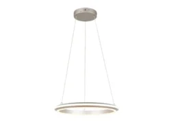 LED Pendelleuchte AMADOR Metall Silber, dimmbar & Lichtfarbe einstellbar Ø 45cm