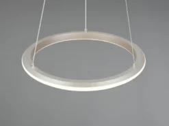 LED Pendelleuchte AMADOR Metall Silber, dimmbar & Lichtfarbe einstellbar Ø 45cm