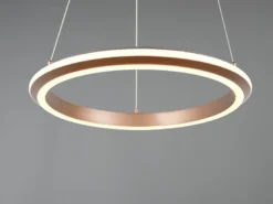 LED Pendelleuchte AMADOR Metall Coffee, dimmbar & Lichtfarbe einstellbar Ø 45cm