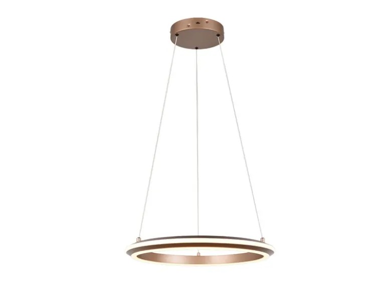 LED Pendelleuchte AMADOR Metall Coffee, dimmbar & Lichtfarbe einstellbar Ø 45cm