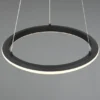 LED Pendelleuchte AMADOR Metall Schwarz, dimmbar & Lichtfarbe einstellbar Ø 45cm