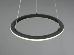 LED Pendelleuchte AMADOR Metall Schwarz, dimmbar & Lichtfarbe einstellbar Ø 45cm