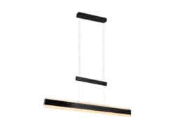 LED Pendelleuchte ARCOLA ausziehbar höhenverstellbar Schwarz, max. Breite 152cm
