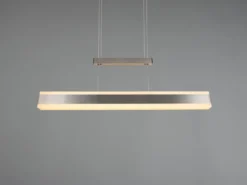 LED Pendelleuchte ARCOLA ausziehbar höhenverstellbar Silber, max. Breite 152cm