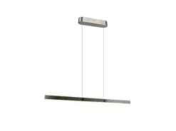 LED Pendelleuchte ARCOLA stufenlos höhenverstellbar Silber, Breite 115cm