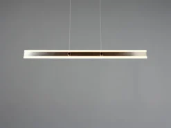 LED Pendelleuchte ARCOLA stufenlos höhenverstellbar Silber, Breite 115cm